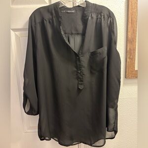 Maurice’s Size 2 Sheer Black Blouse
